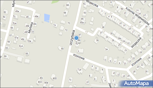 Mikołów, Pszczyńska, 71, mapa Mikołów