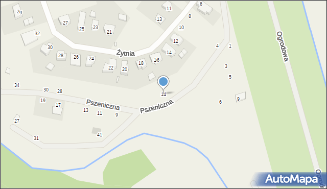 Niepruszewo, Pszeniczna, 14, mapa Niepruszewo