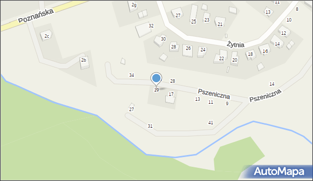 Niepruszewo, Pszeniczna, 19, mapa Niepruszewo