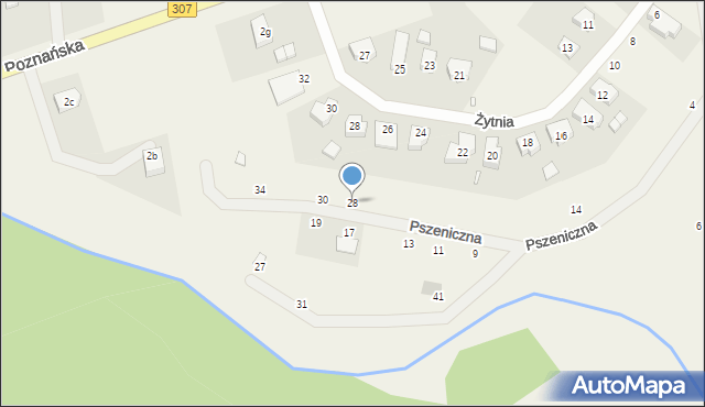 Niepruszewo, Pszeniczna, 28, mapa Niepruszewo