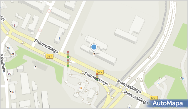 Olsztyn, Pstrowskiego Wincentego, 5, mapa Olsztyna