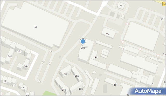 Olsztyn, Pstrowskiego Wincentego, 20b, mapa Olsztyna