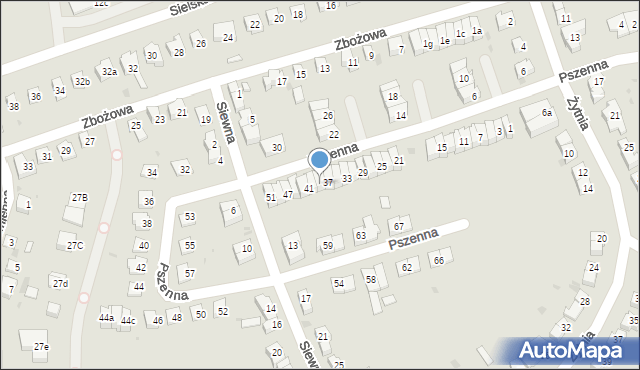 Olsztyn, Pszenna, 39, mapa Olsztyna