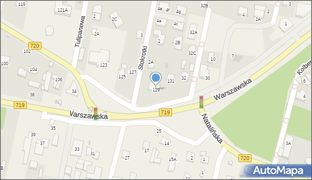 Otrębusy, Pszczelińska, 129, mapa Otrębusy