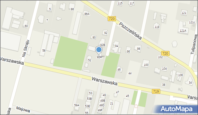 Otrębusy, Pszczelińska, 92A, mapa Otrębusy