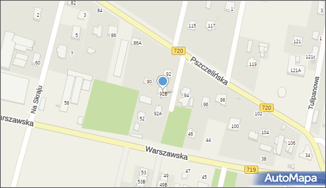 Otrębusy, Pszczelińska, 92B, mapa Otrębusy