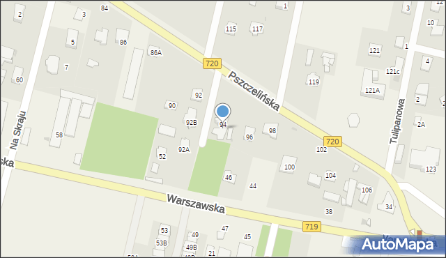 Otrębusy, Pszczelińska, 94a, mapa Otrębusy