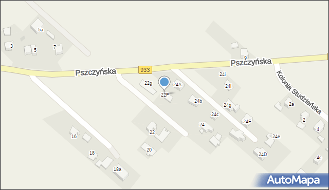 Pawłowice, Pszczyńska, 22F, mapa Pawłowice