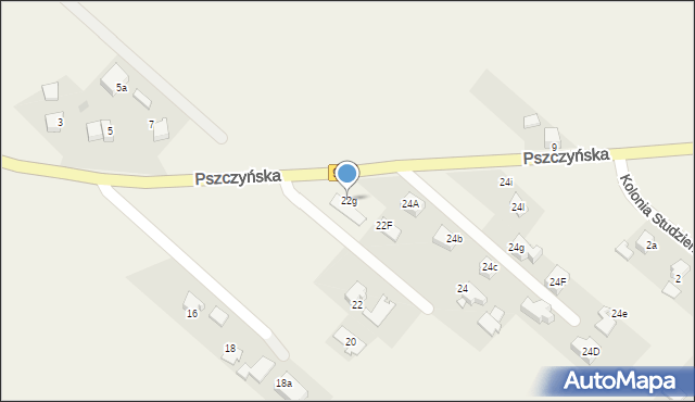 Pawłowice, Pszczyńska, 22g, mapa Pawłowice