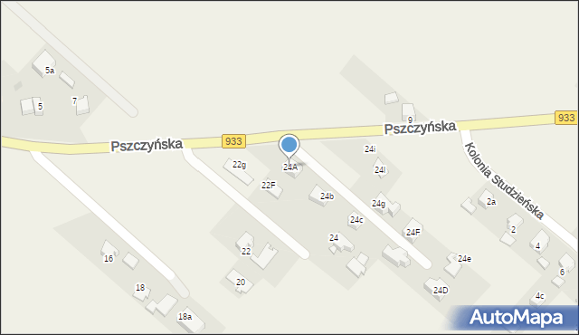 Pawłowice, Pszczyńska, 24A, mapa Pawłowice