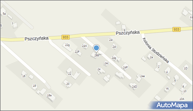 Pawłowice, Pszczyńska, 24b, mapa Pawłowice