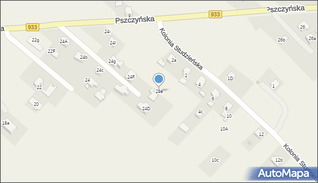 Pawłowice, Pszczyńska, 24e, mapa Pawłowice