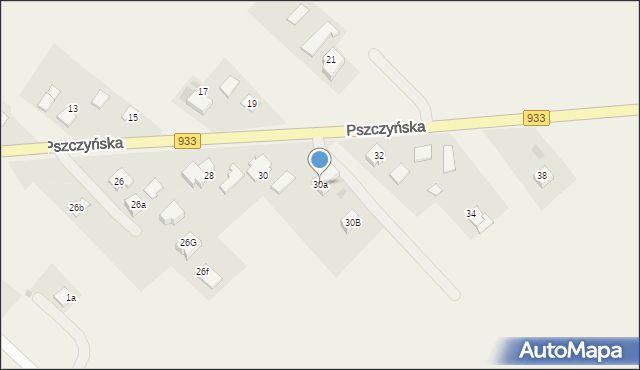 Pawłowice, Pszczyńska, 30a, mapa Pawłowice