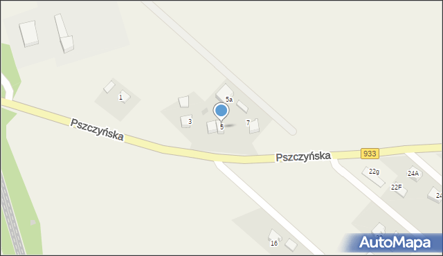 Pawłowice, Pszczyńska, 5, mapa Pawłowice