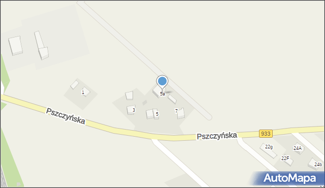 Pawłowice, Pszczyńska, 5a, mapa Pawłowice