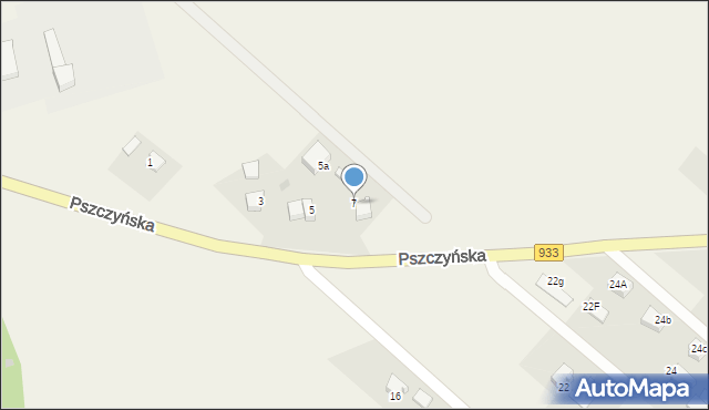 Pawłowice, Pszczyńska, 7, mapa Pawłowice