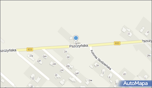 Pawłowice, Pszczyńska, 9, mapa Pawłowice