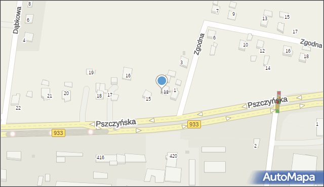 Pniówek, Pszczyńska, 14, mapa Pniówek