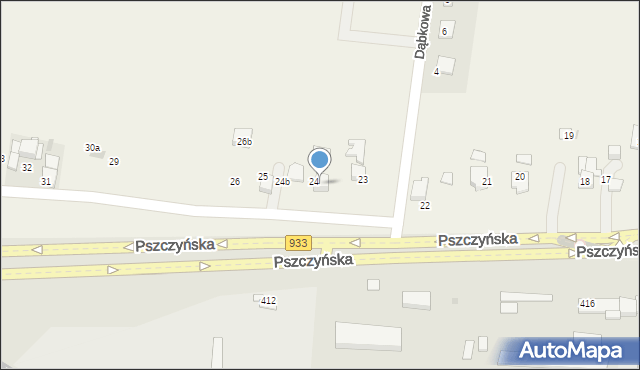 Pniówek, Pszczyńska, 24A, mapa Pniówek