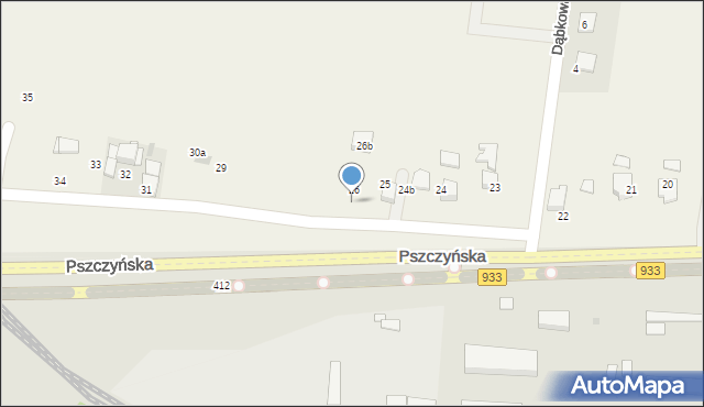 Pniówek, Pszczyńska, 26a, mapa Pniówek