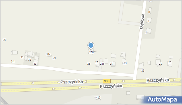 Pniówek, Pszczyńska, 26b, mapa Pniówek