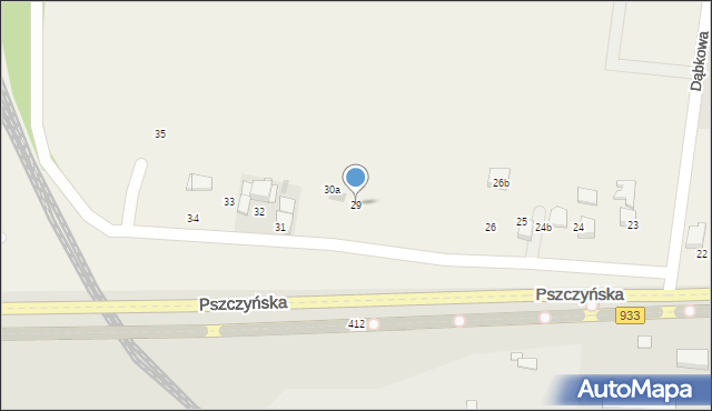 Pniówek, Pszczyńska, 29, mapa Pniówek