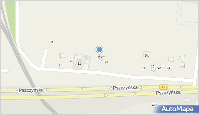 Pniówek, Pszczyńska, 30a, mapa Pniówek