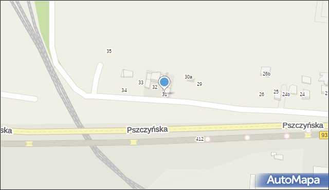 Pniówek, Pszczyńska, 31, mapa Pniówek