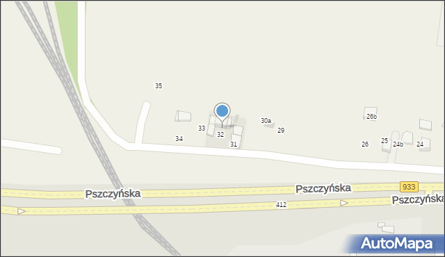 Pniówek, Pszczyńska, 32A, mapa Pniówek