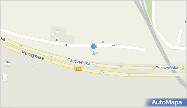 Pniówek, Pszczyńska, 39, mapa Pniówek