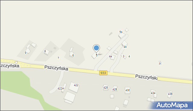 Pniówek, Pszczyńska, 5, mapa Pniówek