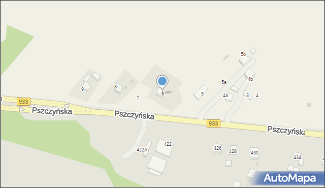 Pniówek, Pszczyńska, 6, mapa Pniówek