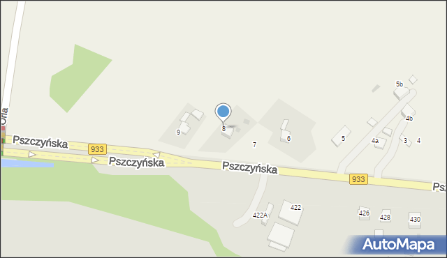 Pniówek, Pszczyńska, 8, mapa Pniówek