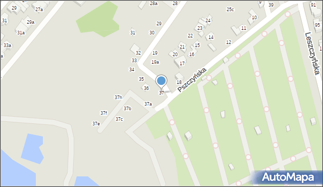 Poznań, Pszczyńska, 37, mapa Poznania