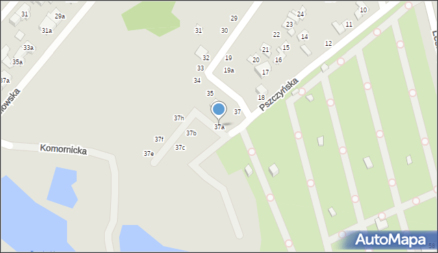 Poznań, Pszczyńska, 37a, mapa Poznania