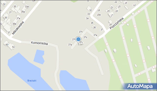 Poznań, Pszczyńska, 37d, mapa Poznania