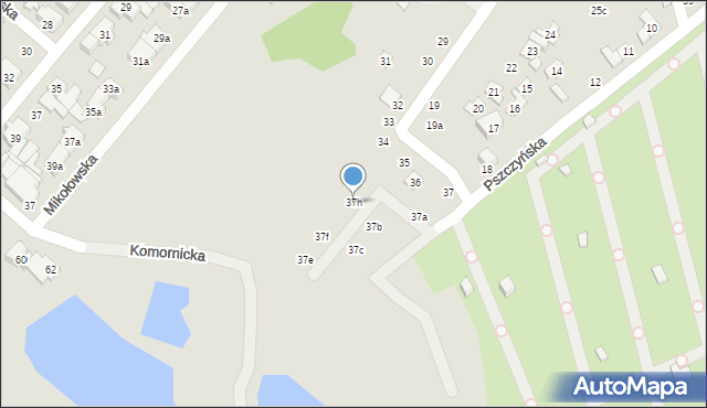 Poznań, Pszczyńska, 37h, mapa Poznania