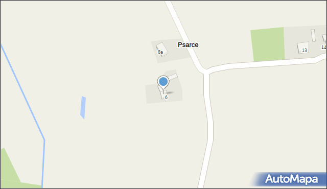 Psarce, Psarce, 8, mapa Psarce