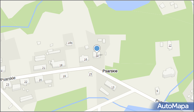 Psarskie, Psarskie, 14, mapa Psarskie