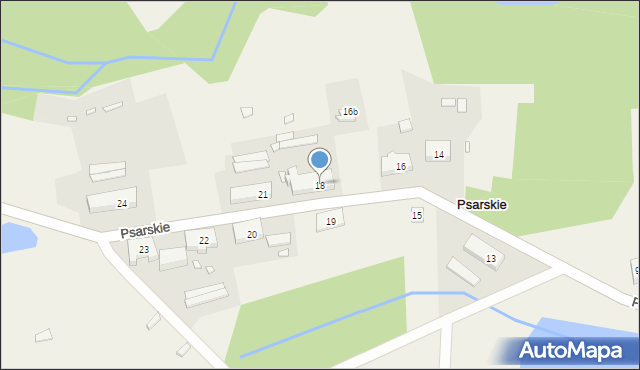 Psarskie, Psarskie, 18, mapa Psarskie