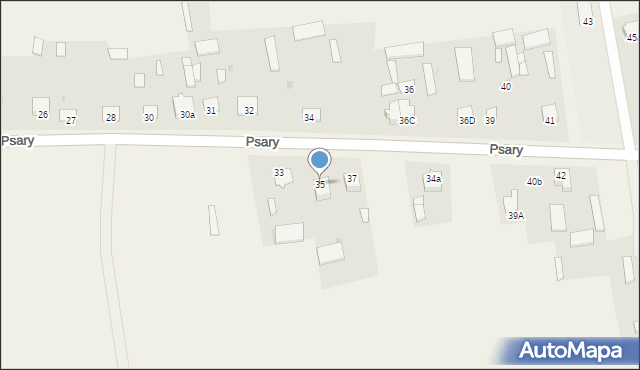 Psary, Psary, 35, mapa Psary