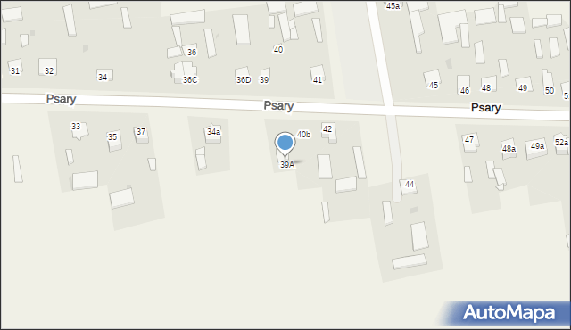 Psary, Psary, 39A, mapa Psary