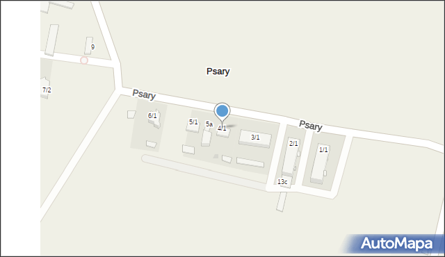 Psary, Psary, 4/1, mapa Psary