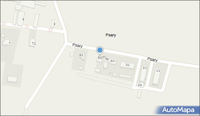 Psary, Psary, 5/1, mapa Psary