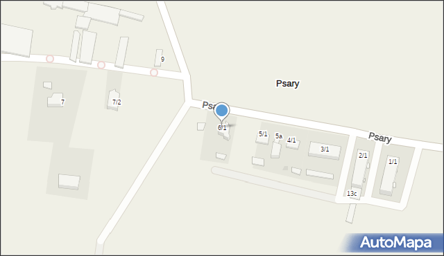 Psary, Psary, 6/1, mapa Psary