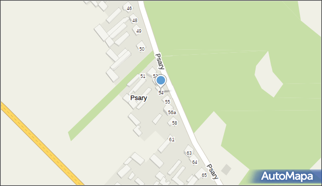 Psary, Psary, 54, mapa Psary