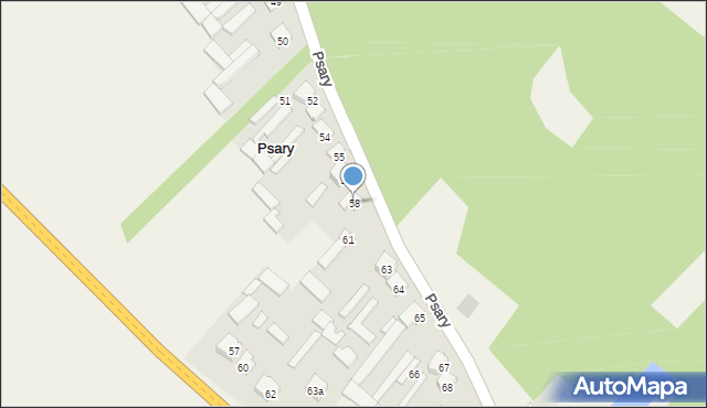 Psary, Psary, 58, mapa Psary