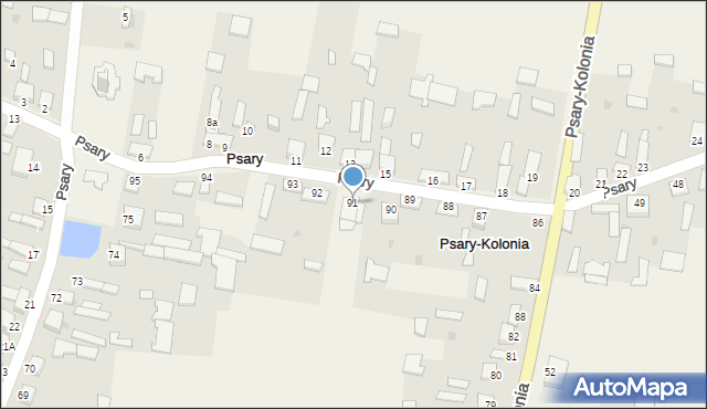 Psary, Psary, 91, mapa Psary