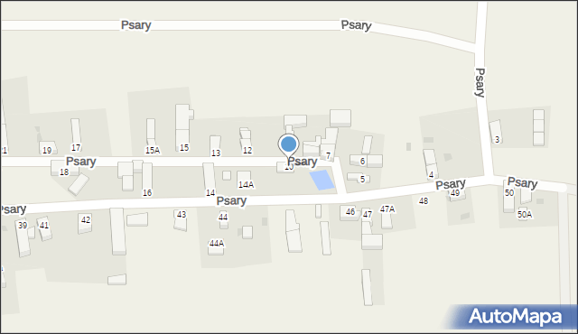 Psary, Psary, 10, mapa Psary