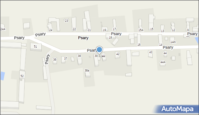 Psary, Psary, 40, mapa Psary